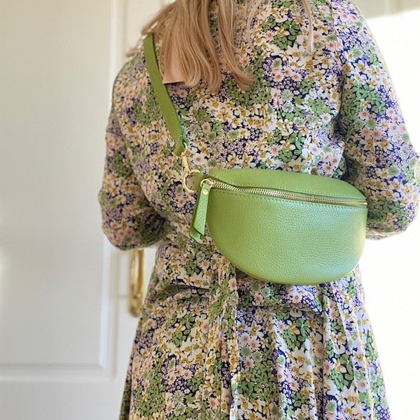 Skjortekjole med blomster MINT viskose str. S-XL