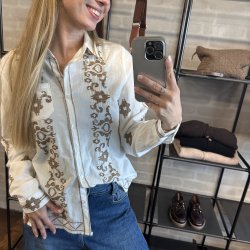 Skjorte Broderi S-XL