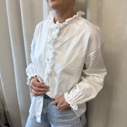 Skjorte med fl�se kant, Marie - onesize 