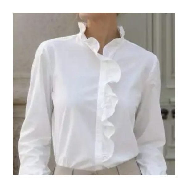 Skjorte med fl�se kant Elina, str. s-xl