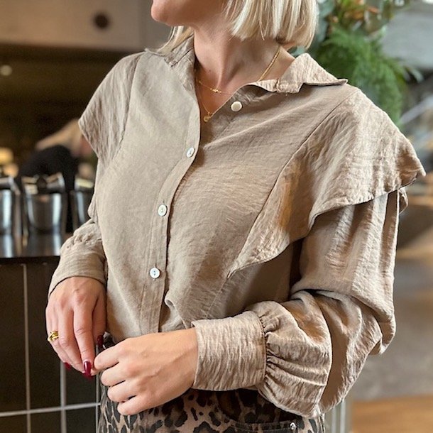 Skjorte med flse rme 