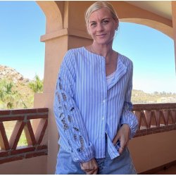 Skjorte Cille - bomulds miks str S-XL