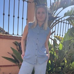 Tencel Karen denim skjorte - korte �rmer