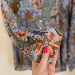 Skjorte med kina krave viskose str. S-XXXL