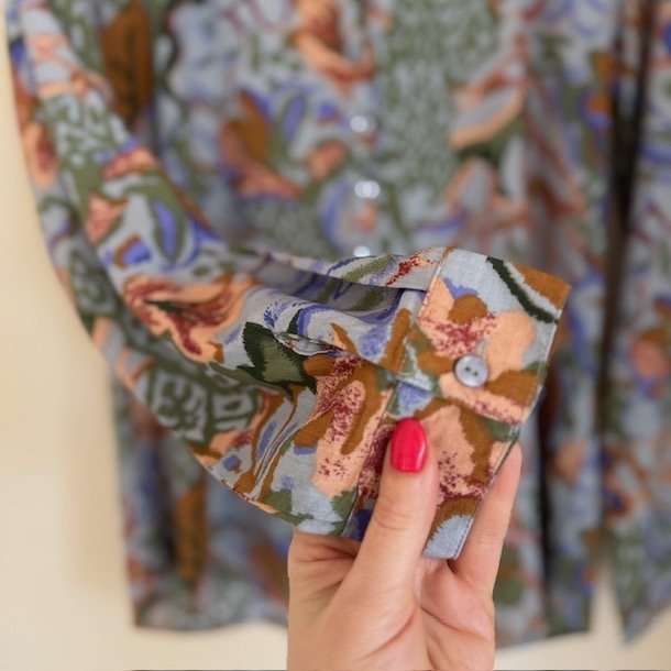 Skjorte med kina krave viskose str. S-XXXL