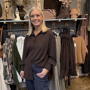 Skjorte Mocca med simili - S-XL