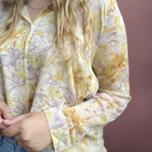 Skjorte I Viskose Lysgul str S-XXL