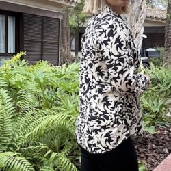 Skjorte SARAH black/white str. XS-XXL