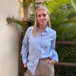 Skjorte broderi XS-XXL