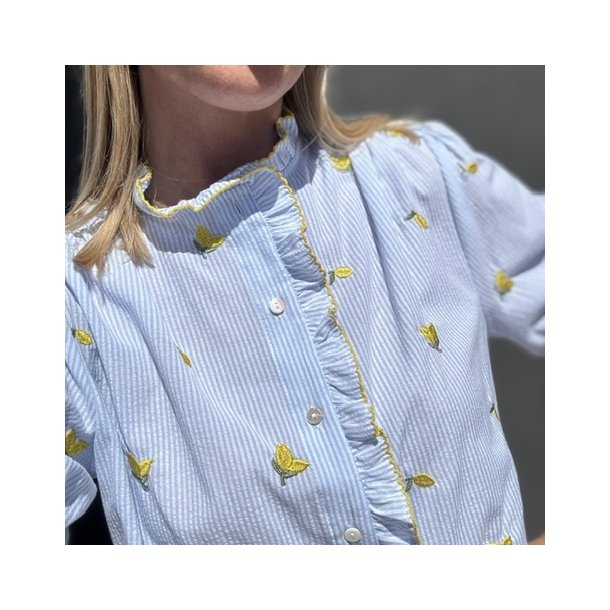Lemon Stripe Skjorte