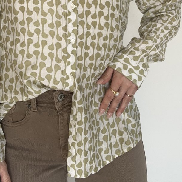 Skjorte Bea Let M�nster viskose XS-XXl