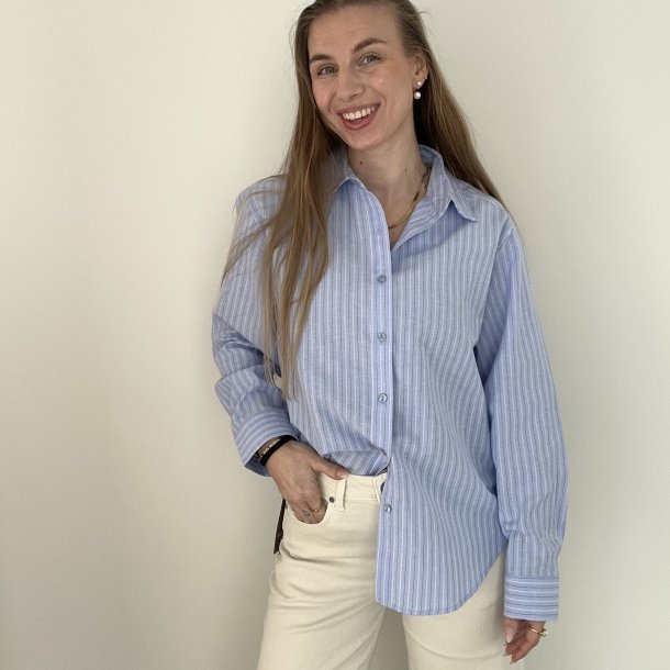 Skjorte Kaya Bl� Strib S-XL
