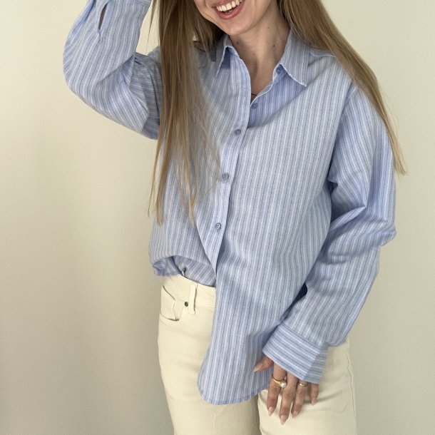 Skjorte Kaya Bl� Strib S-XL