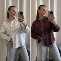 Skjorte med fl�se Vera - str S-L