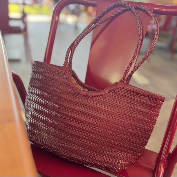 Skuldertaske flettet Skind 