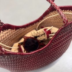 Skuldertaske flettet Skind 