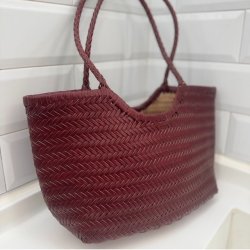 Skuldertaske flettet Skind 