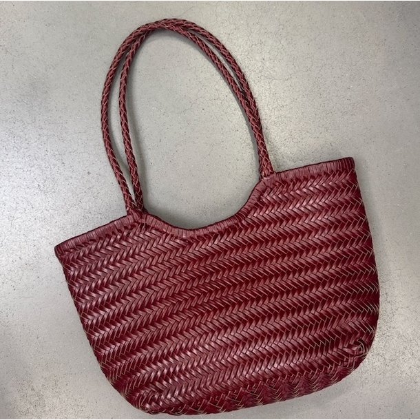 Skuldertaske flettet Skind 