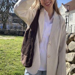 Strikket skuldertaske 