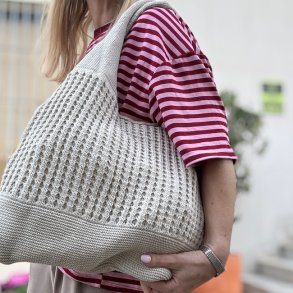 Strikket skuldertaske 
