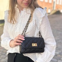 Crossbody ladylike BLACK skind