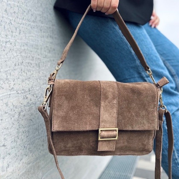 Pilar Crossbody skind - ruskind