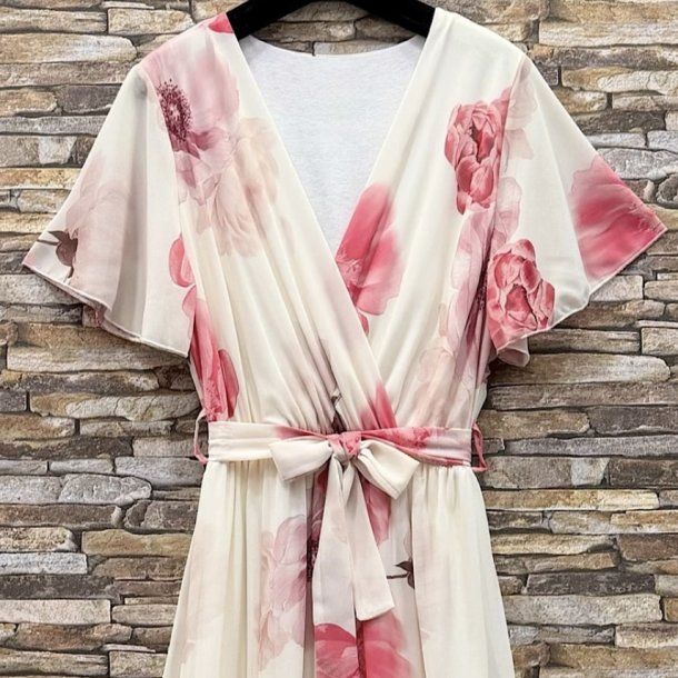 Sl�-om-kjole Cleo - lang med print