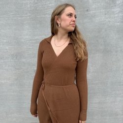 Medi sl-om-kjole Ribstrik str. S-L