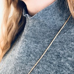 Halskde MARLA snake 80 cm forgyldt slv