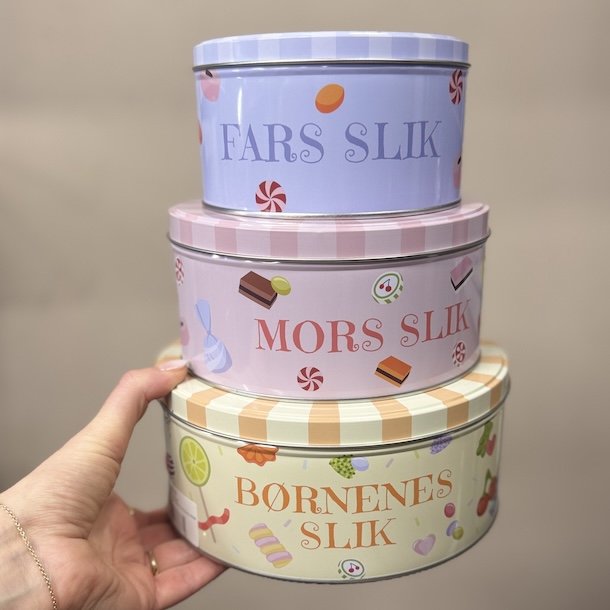 Slik Kaged�se s�t a 3 stk.