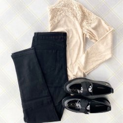  Slim fit jeans sort stretch str. M - 5XL