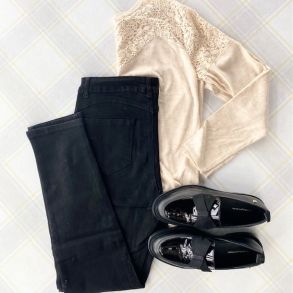  Slim fit jeans sort stretch str. M - 5XL