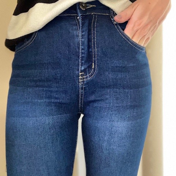 Slim fit jeans Blå str. XS-XXL - Bukser - COW CONCEPT