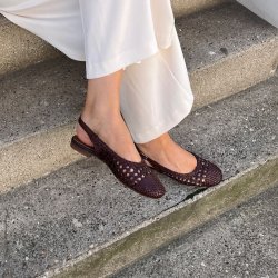 Slingback VALERIE  flettet skind str 37-41