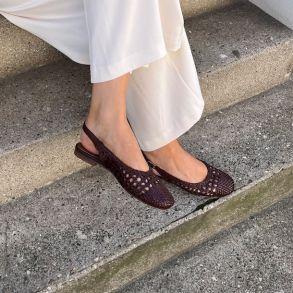 Slingback VALERIE  flettet skind str 37-41