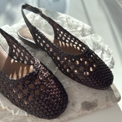 Slingback VALERIE  flettet skind str 37-41