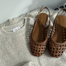 Slingback As the sea cognac skind str 37-41