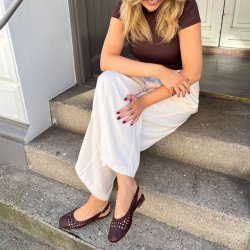 Slingback VALERIE  flettet skind str 37-41