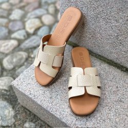 Sandal chic beige skind str. 36-41