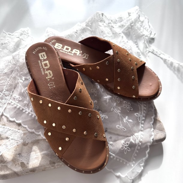 Sandal Aura cognac - ruskind str 36-41