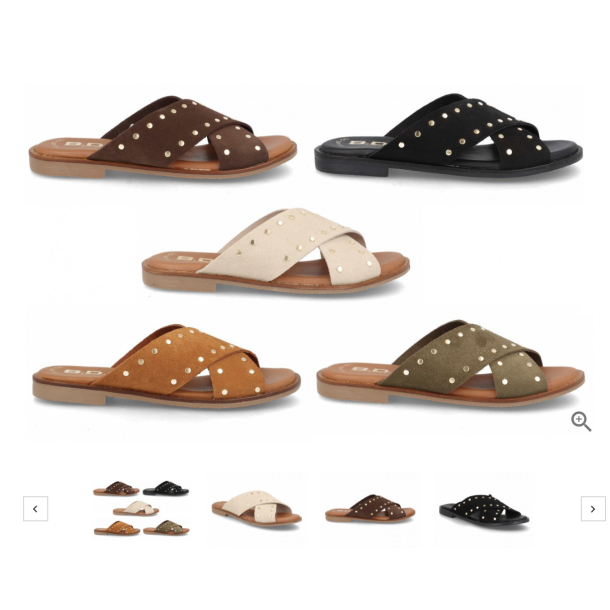 Chic med nitter Oliven - str 36-41