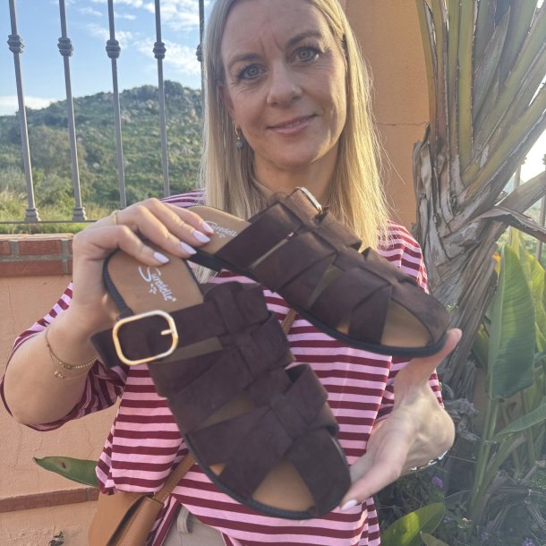 Slip on Marlu sandal brun - str. 36-41