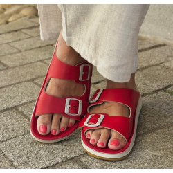  Fly Flot anatomic sandal dame rd skind str 36-41