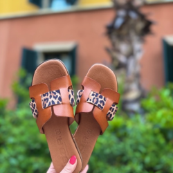 Sandal CHIC leo/cognac skind