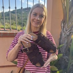 Slip on Marlu sandal brun - str. 36-41