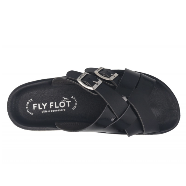 Fly Flot dame sandal sort lak tr. 36-41