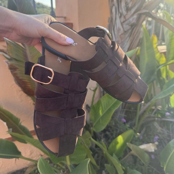 Slip on Marlu sandal brun - str. 36-41