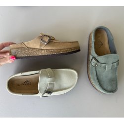 Slipper med spnde ruskind str. 36-41