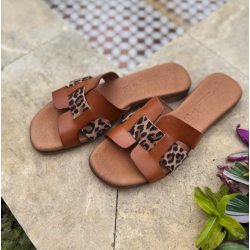 Sandal CHIC leo/cognac skind