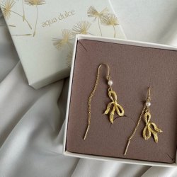 retrde hanging bow forgyldt slv 